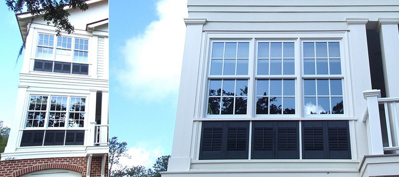 Exterior Synthetic Bahama and Colonial shutters