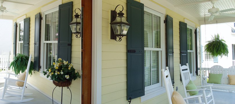 Exterior Synthetic Bahama and Colonial shutters