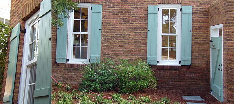 Exterior Synthetic Bahama and Colonial shutters