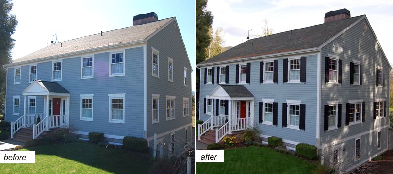 Exterior Synthetic Bahama and Colonial shutters