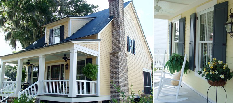  Exterior synthetic bahama and colonial shutters