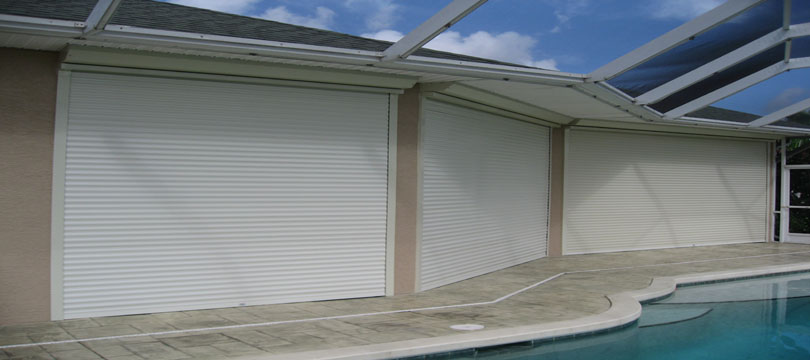 Roll down hurricane shutters